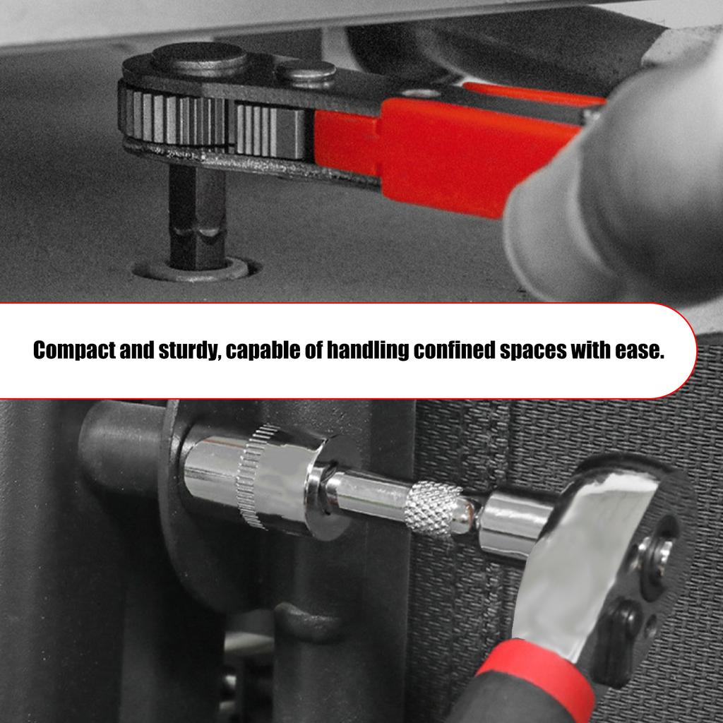 48-teiliges Schnell 1/4 Steckschlüssel Knarrenset Sechskant Autoreparaturwerkzeug Schraubenschlüssel Knarrenset Griff Professionelles Arbeits-Handwerkzeug