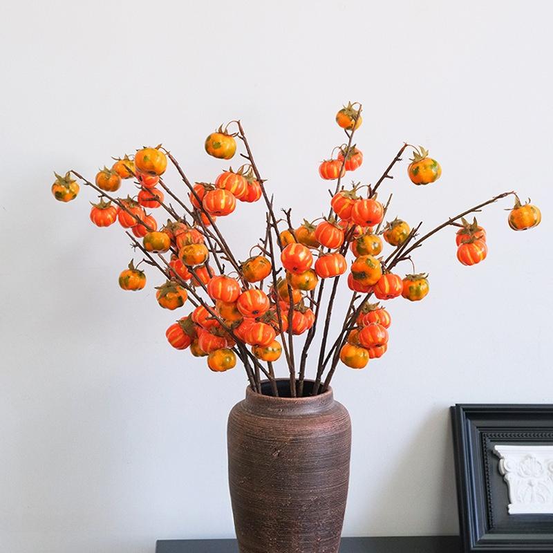 1PC Simulation small pumpkin branches autumn and winter simulation of fruit and vegetable celebrity home soft furnishing layout floral design