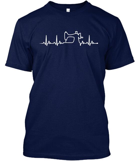 Sewing Heartbeat T-Shirt Made in the USA Size S to 5XL Unisex T-Shirt S