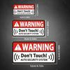 3Pcs/Set Do Not Touch Warning Stickers, Waterproof Anti-Theft Vinyl Decals, Exterior Decor for Car Window and Bumper