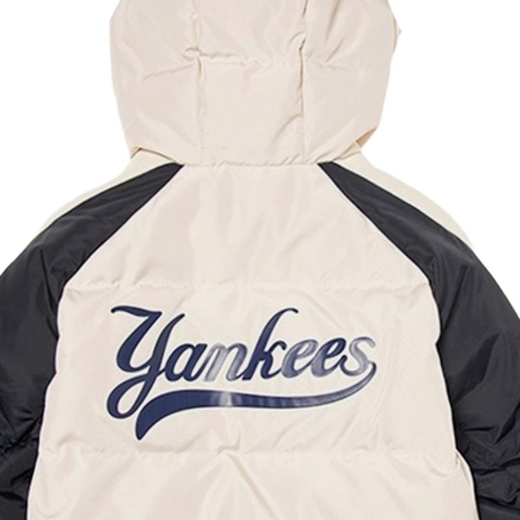 New MLB Varsity New York Yankees Down Jacket Unisex Dark Cream 3ADJV0246-50CRD