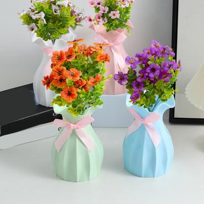 1 bukett trädgård konstgjord blomma Realistiskt ser livfull färg Enkelt underhåll Simulering Violett blomma falsk växt