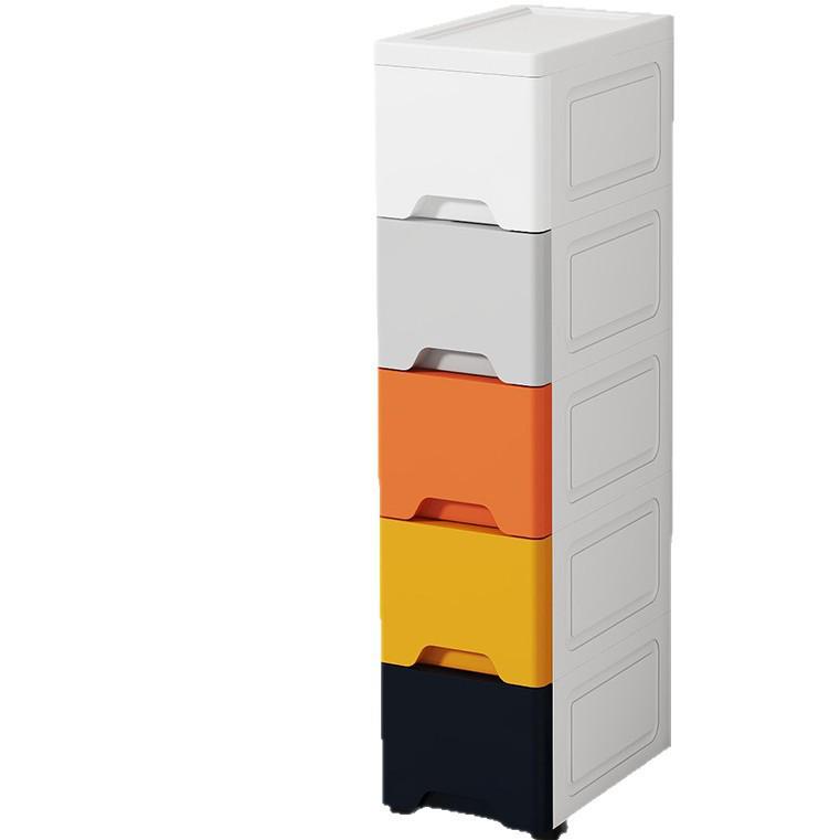 Wide Gap Drawer-Style Cabinet: Kitchen/Bathroom Narrow Storage Shelf Box (15/18/25 Width).