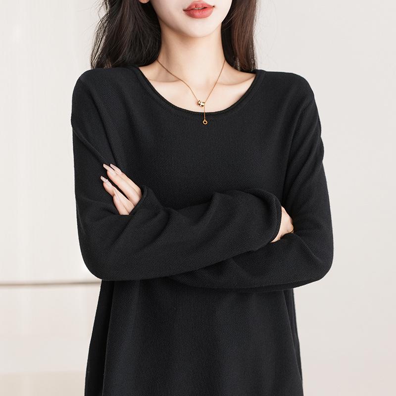 100% Reine Baumwolle Damen Strickpullover - Zart, Hautfreundlich, Lockere Passform, Übergröße, Frühling/Herbst Stil