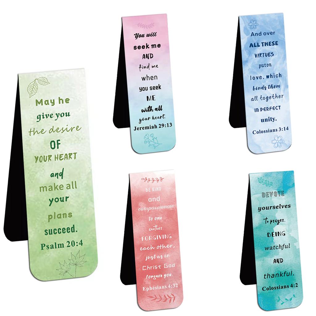 5PCS Magnetic Scriptures in the Bible Magnetic Bookmarks For Cafe Creative Books Readers Office Supplies Community Dormitory