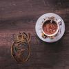 Cup Mat Hollow Out Animal Carved Design Heat Insulation Anti-scald Wood Highland Cow Coasters Scottish Rustic Cow Drink Holders Home Supplies