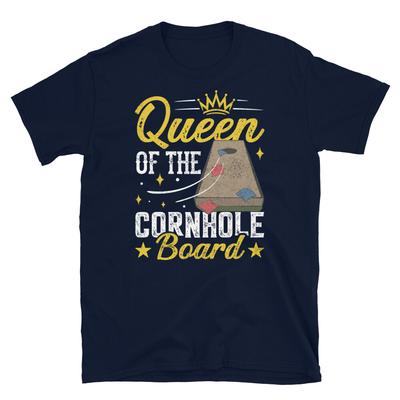Queen of the Cornhole Board Tailgate Party Barbecue Short-Sleeve Unisex T-Shirt