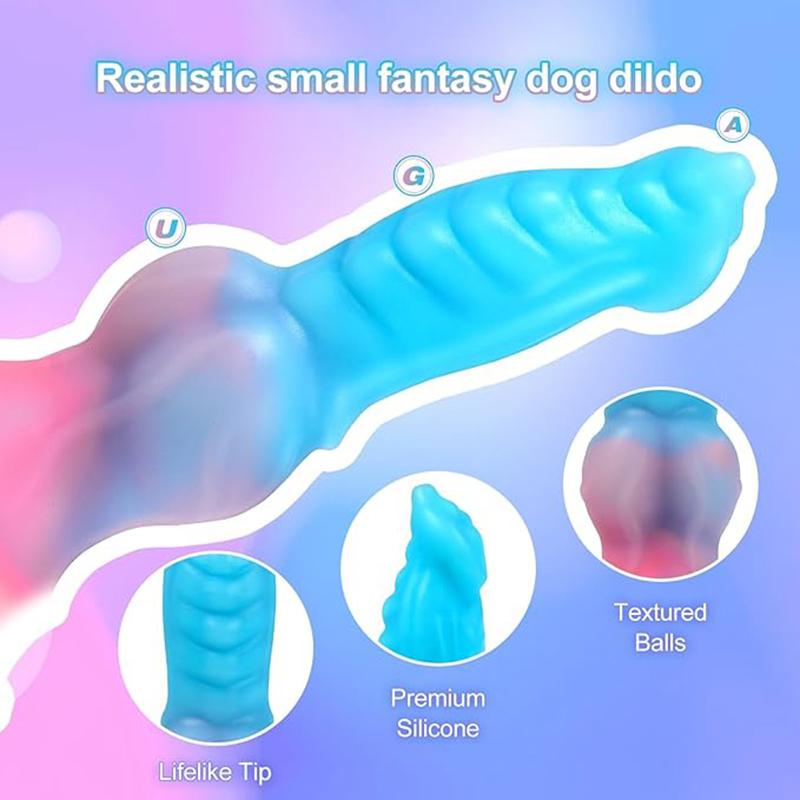 Factory Sale Luminous Dildo Animal Penis Dog Dildo With Suction Cup Glowing Dildo Anal Toy Male Female Masturbater Monster Dildo