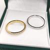 Elegant Sterling Silver S925 Diamond Paved Stackable Women's Ring – Perfect Gift for Students