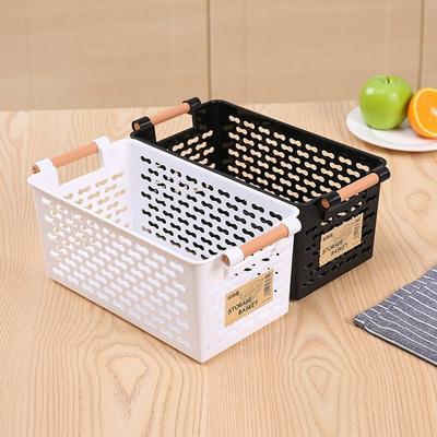 Rectangular Hollow Out Storage Basket Plastic Cosmetic Storage Organizer  Dining Room