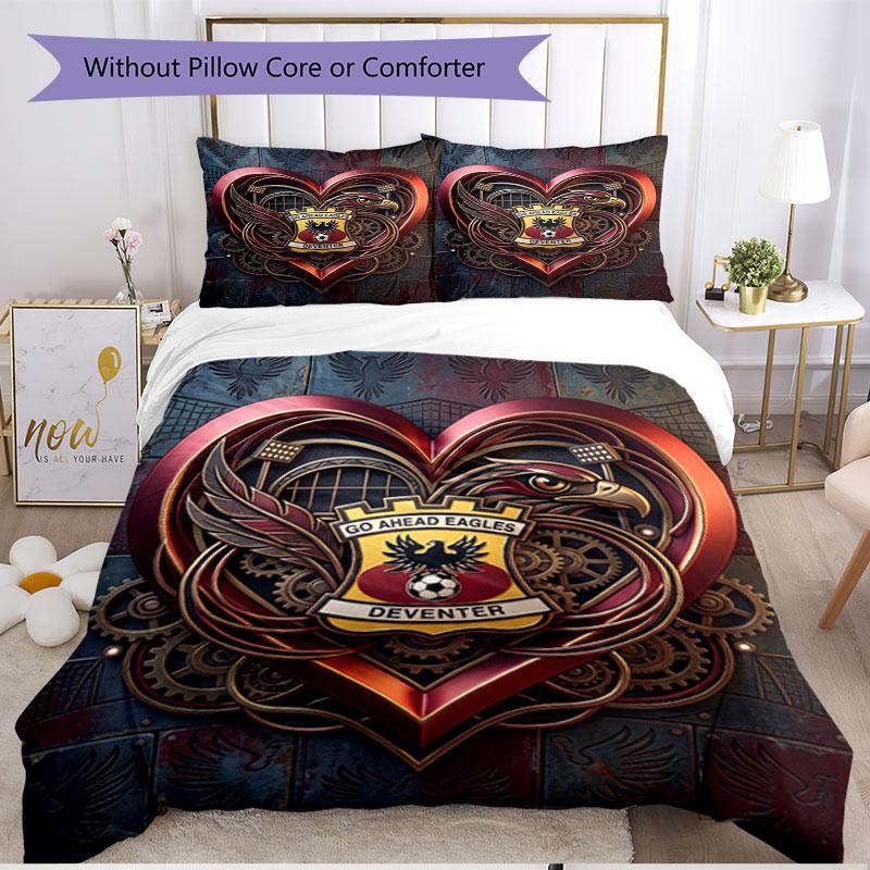 3pcs Duvet Cover Set (1*Duvet Cover + 2*Pillowcase, Without Core), Go Ahead Eagles Print Soft All‑Season Bedding Set, Home Bedroom Decor Gift