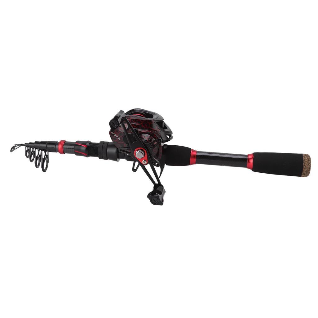 2.1m Telescopic Fishing Rod Carbon Fiber Casting Rod Fishing Reel Combo Set with Fishing Line