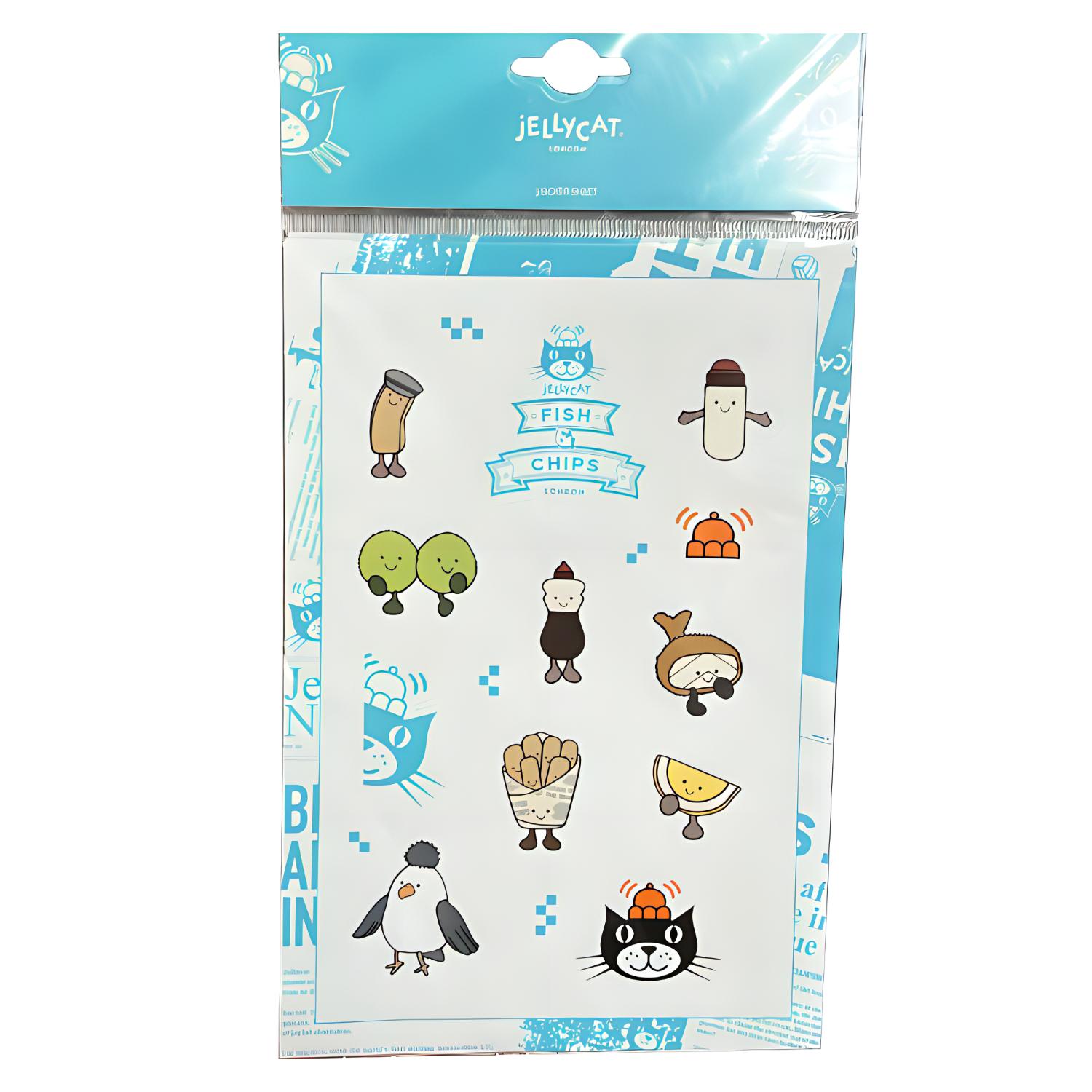 

JELLYCAT Fun Food Series London Limited Fish and Chip Sticker IP Peripherals
