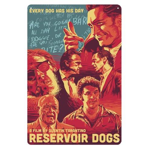 Reservoir Dogs quentin tarantino Movie Metal Poster Tin Sign 20x30cm 20x30cm（7.8x11.8inch）