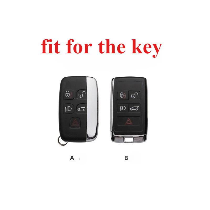 Leather Car Key Cover Case for Land Rover Sport Evoque Freelander Velar Discovery 4 Jaguar XE XJ XF XFR XK XKR XK8 XJ8 Guitar