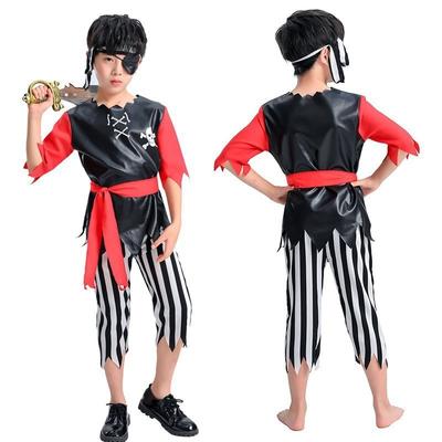 Halloween Kids Pirate Party Costume Pirates of the Caribbean Cosplay Costume Lace Pirate Dress