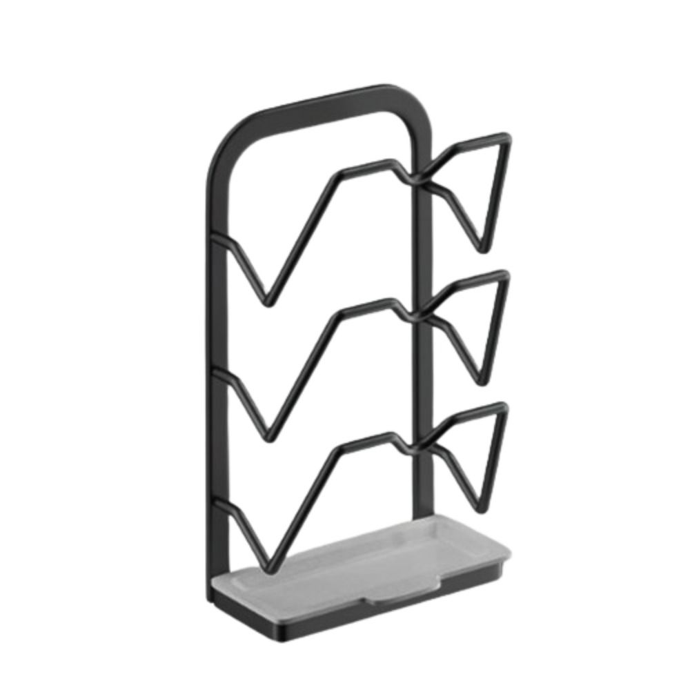 Multi-layer Pot Lid Organizer Rack Sturdy Vegetable Board Holder  Door-Mounted