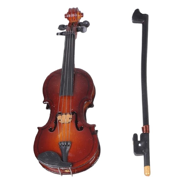 Dollhouses Violin and Stand Set Supplies for Garden, Office Display Music Instrument Party Decors