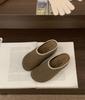 Warm Velvet Cotton Shoes Bag Head Half Slippers Women Lazy Wear a Pedal Casual Shoes Single Shoes Fluffy Shoes Women