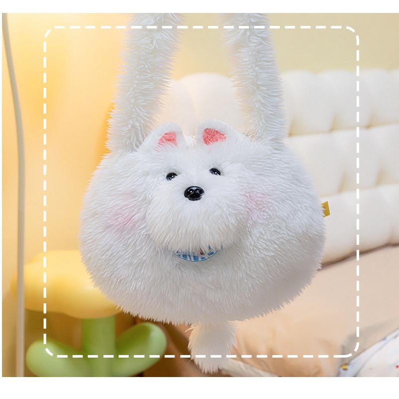 West Highland Terrier Plush Toys Crossbody Bag Short Fur Girls Gift Children