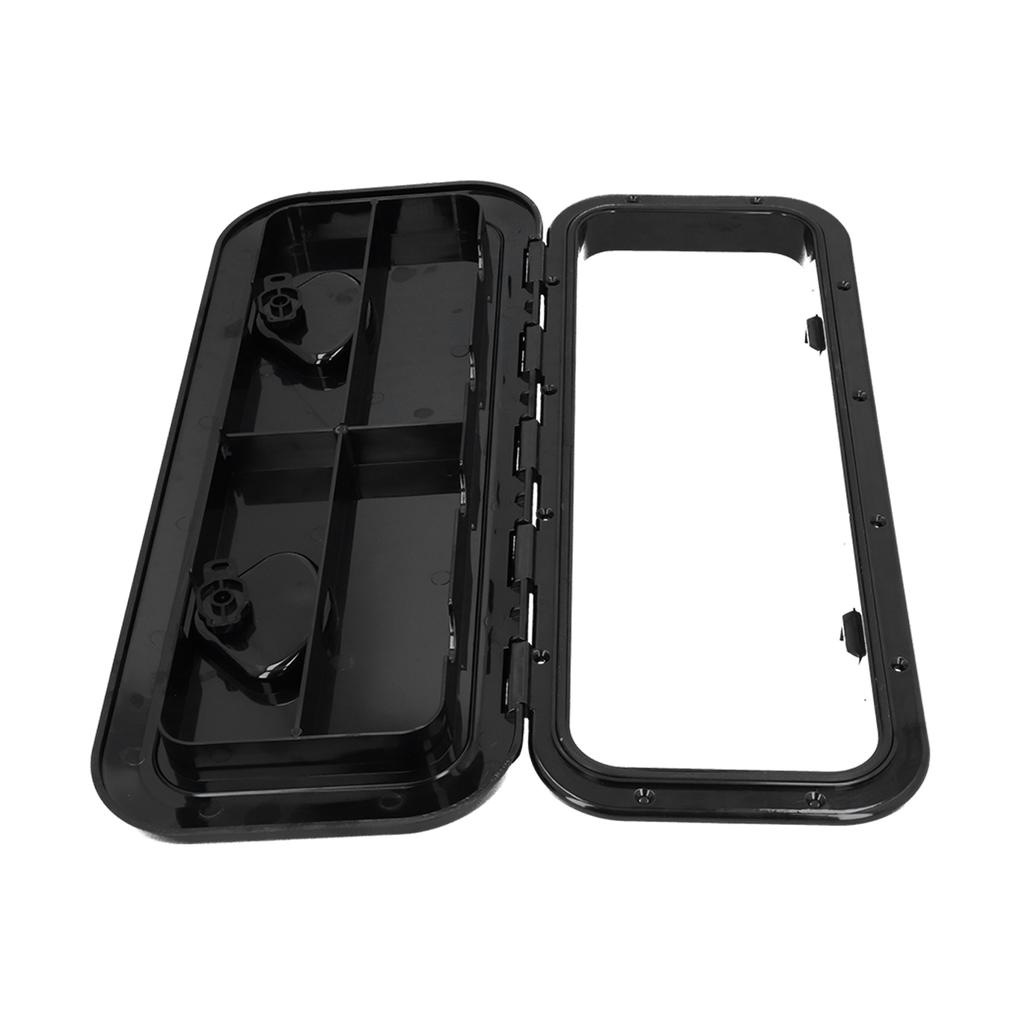 Dektoegang   Inspectieluik 180 graden Scharnierend Deksel UV-bestendig met Slot voor Marine Boot 24 x 9,5 inch(Wit )