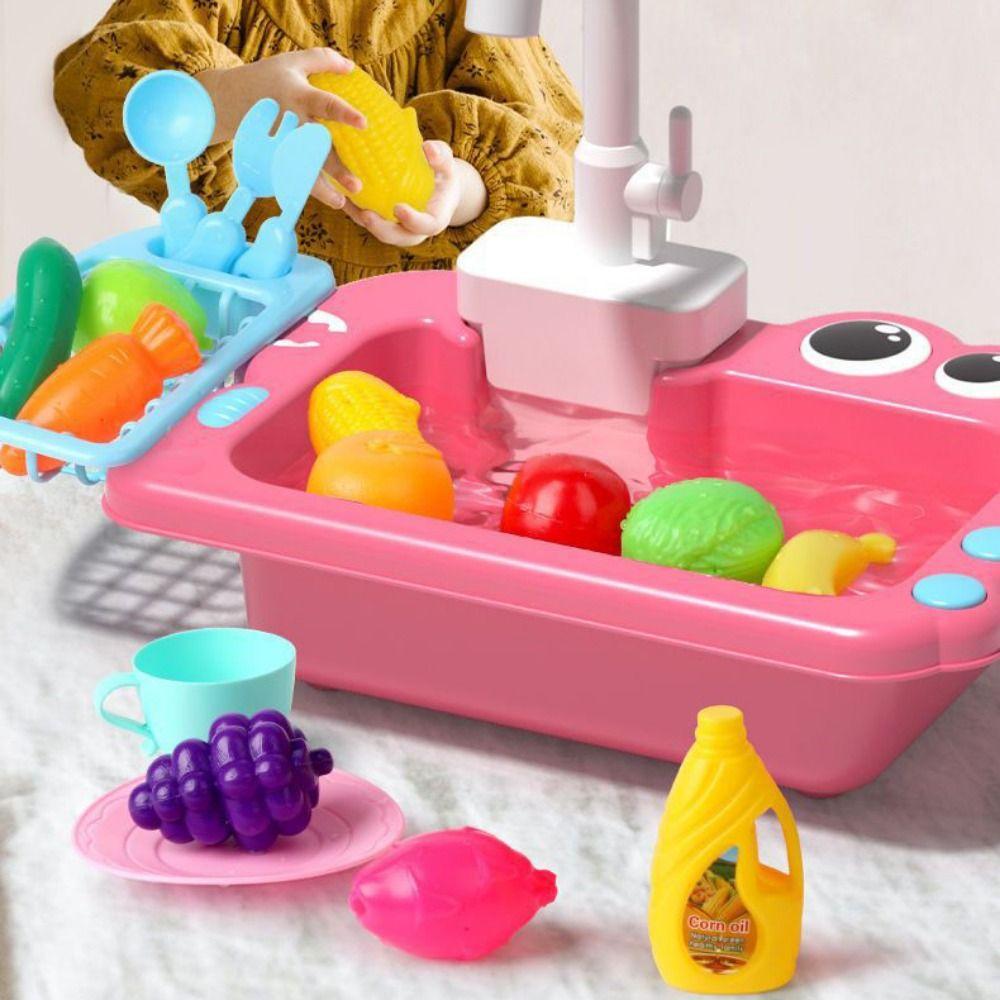 Universal Kitchen Sink Toy Rotatable Sink Faucet Play Tap Faucet Replacement Toy  For Girls