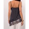 V Neck Irregular Lace Spliced Loose Camisole Tank Top
