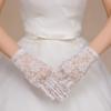 Black Lace Gloves For Brides Wedding Dress Hand Shawl Sexy Sleeve Protector Net Cloth Gloves Women Evening Gown Marriage