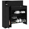 Shoe Cabinet with Shelf Black Oak Effect 100.5 x 28 x 100 cm