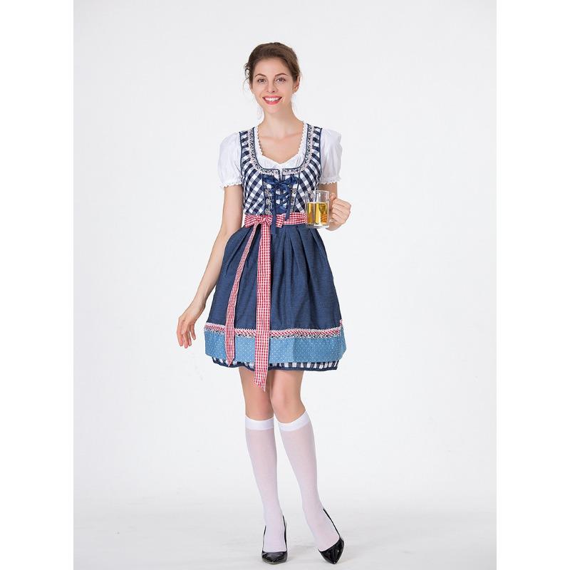 

Костюм для Октоберфеста для взрослых дам, платье пивной девушки, костюм для сценического выступления, набор костюма горничной XXL