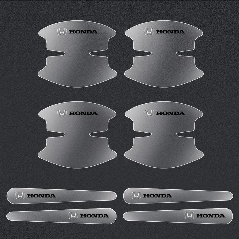 

8PCS Car Door Handle Bowl Scratch Protective Stickers for Honda Civic Accord Fit City Vezel CRV Odyssey Jazz Prelude Insight
