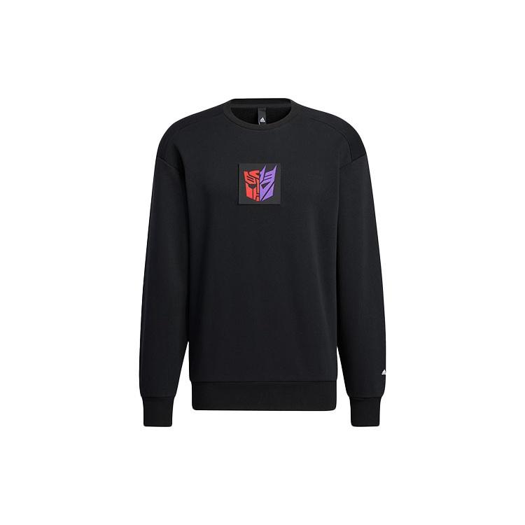 adidas x Transformers Crossover CNY TF Turf SWEAT 22 Pattern Printing Sports Pullover Black Unisex HM7449 XL