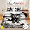 Cartoon Black Cat 3D Printed Duvet Cover Set Pillowcases Soft Comfortable Luxury Bedding Home Decor Animal Theme Quilt Cover Set