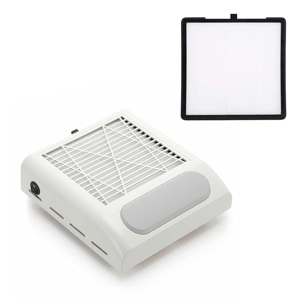 

Пылесос для ногтей LINMANDA, мощный пылесос для ногтей, пылесос, многоразовый фильтр для сбора пыли US белый