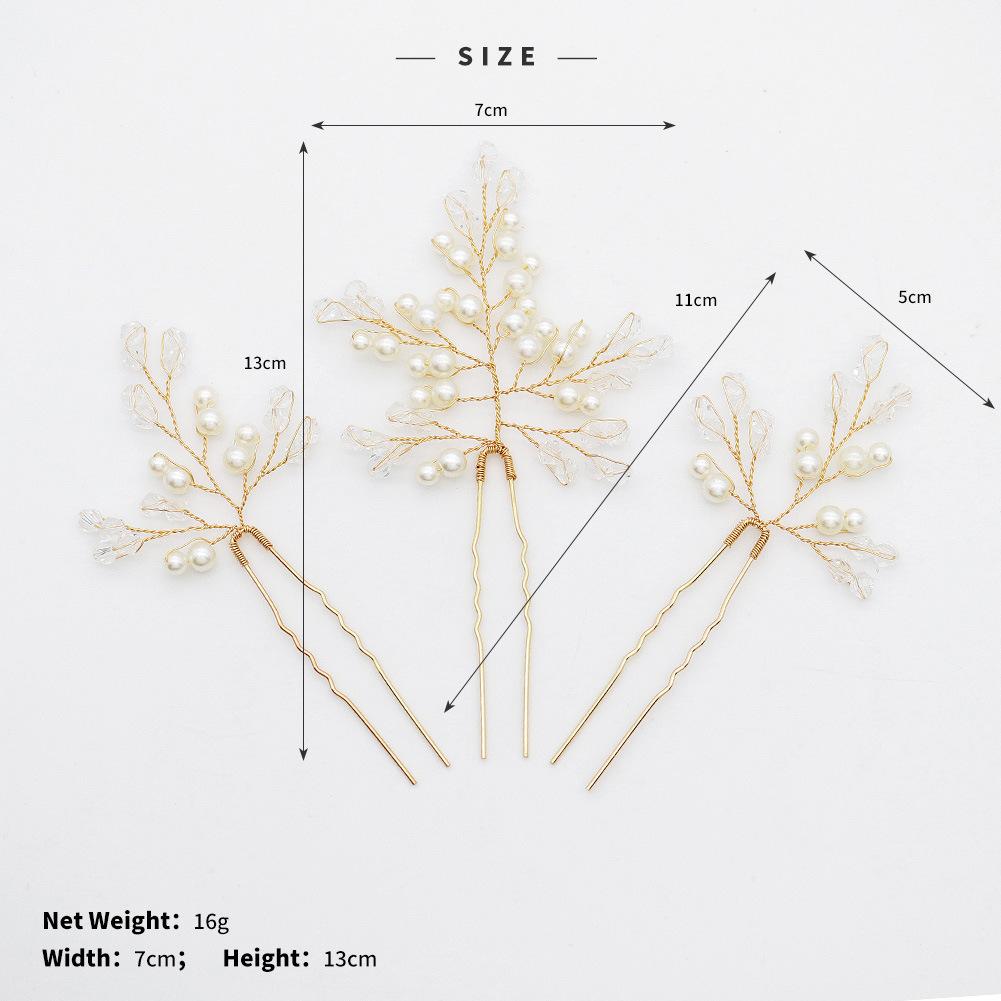 Retro ślubny ozdobny grzebień, ręcznie robiona spinka do włosów, kryształowo-perłowa ślubna spinka do włosów, złota spinka do włosów z kwiatami i liśćmi