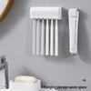 Punch-Free Wall-Mounted Toothbrush and Toothpaste Holder - Multifunctional Bathroom Organizer In White
