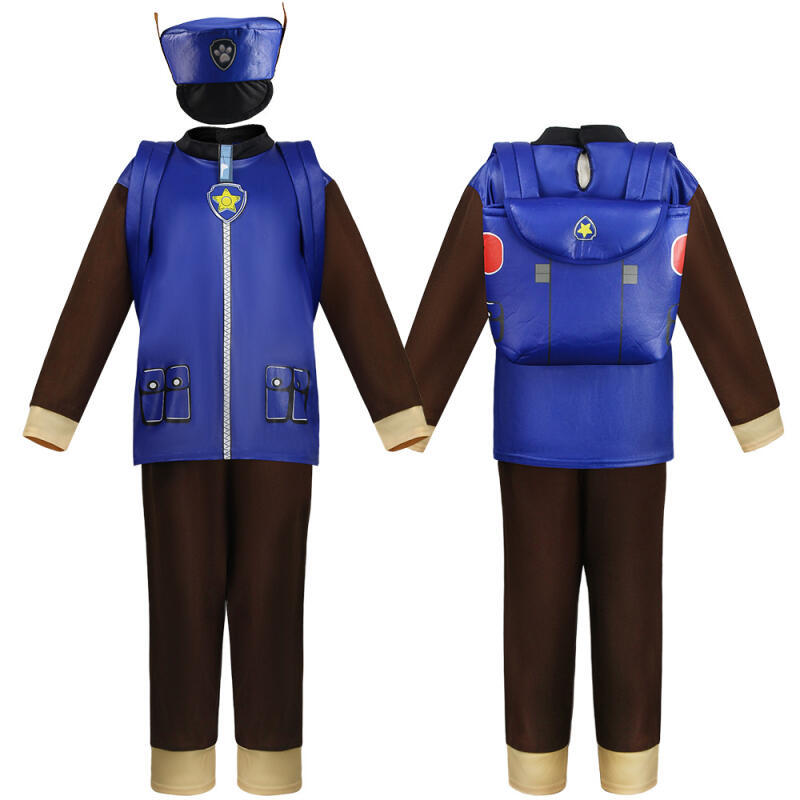 Kids Boys Paw Patrol Cosplay Costume Chase Marshall Skye Rubble Rocky Zuma Birthday Halloween Party Performance Set