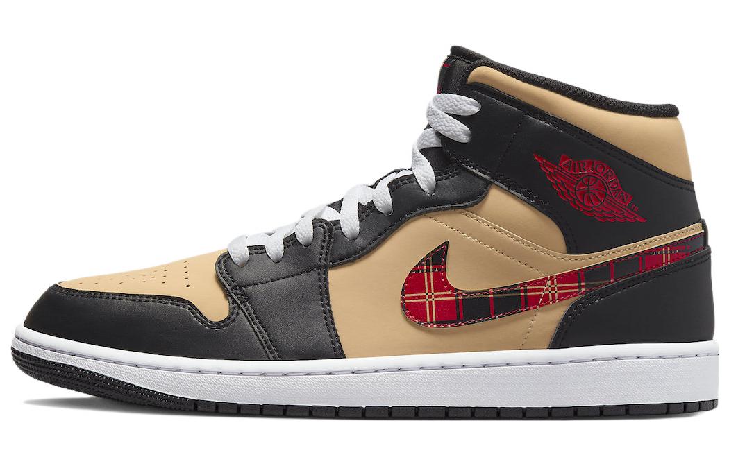 Air Jordan 1 Mid Se Tartan Swoosh DZ5329-001 40