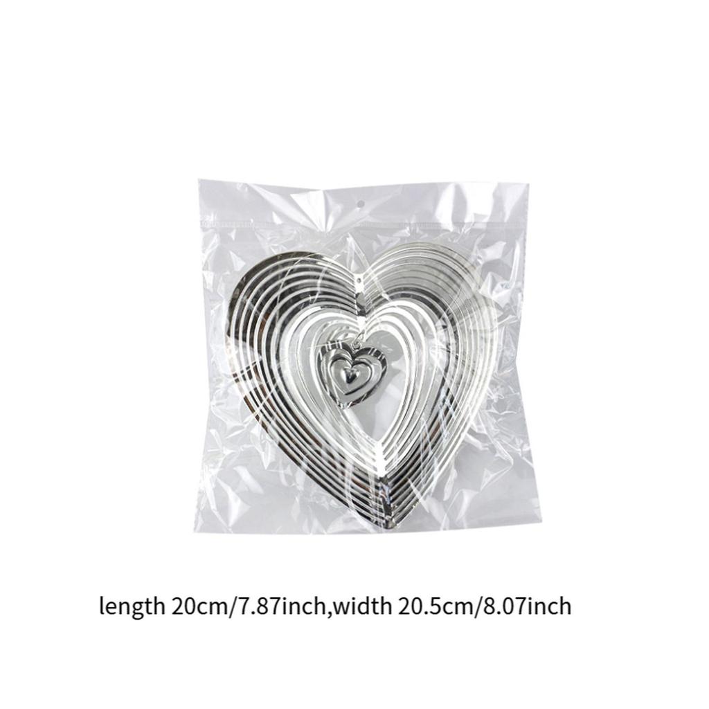 High Brightness Bird Deterrent Winds Sculptures Novelty Heart Shaped Reflectivity Wind Catcher for Balcony Granary Lawn Farmland