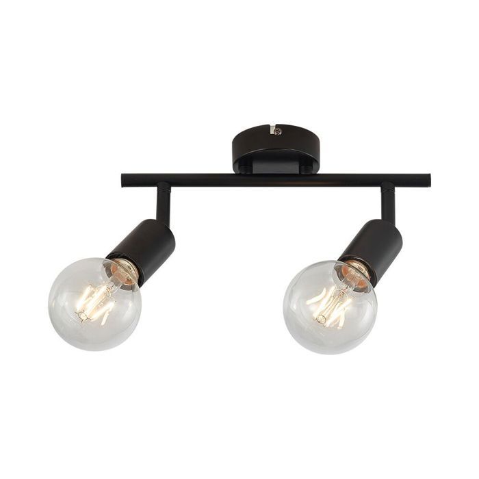 Plafonnier LED décoratif 2xE27 23W IP20 – Noir