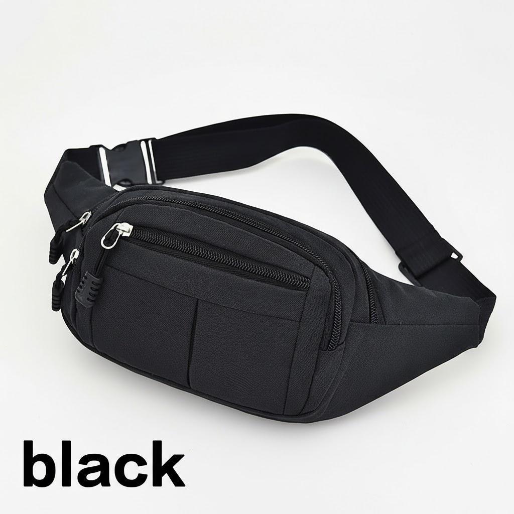 

Waterproof Canvas Waist Bag Men Small Korean Sports Messenger Bag Outdoor Travel Hiking Fanny Pack чёрный