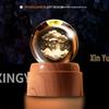 Creative Rotating Crystal Ball Night Light: Decorative Craft for Bedroom Atmosphere and Festive Gift.