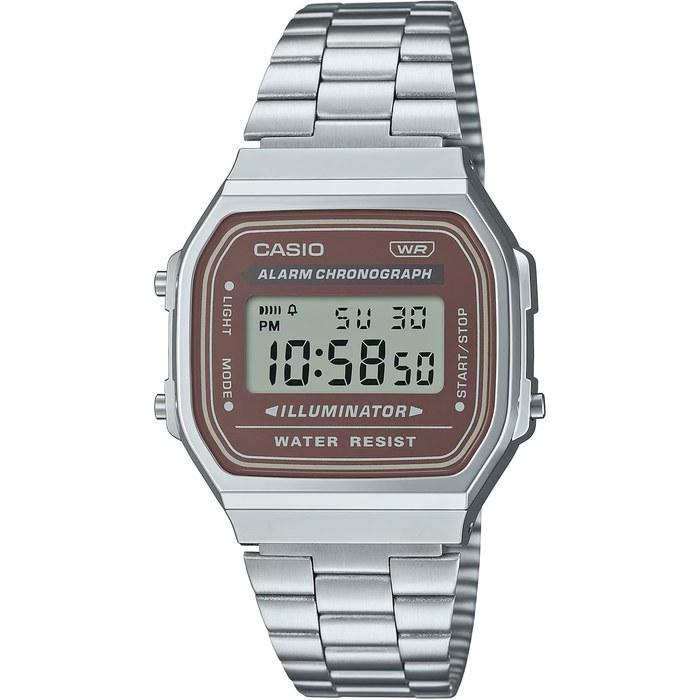 Casio Digital Watch Vintage Series A168WA-5AY (Silver/Brown)