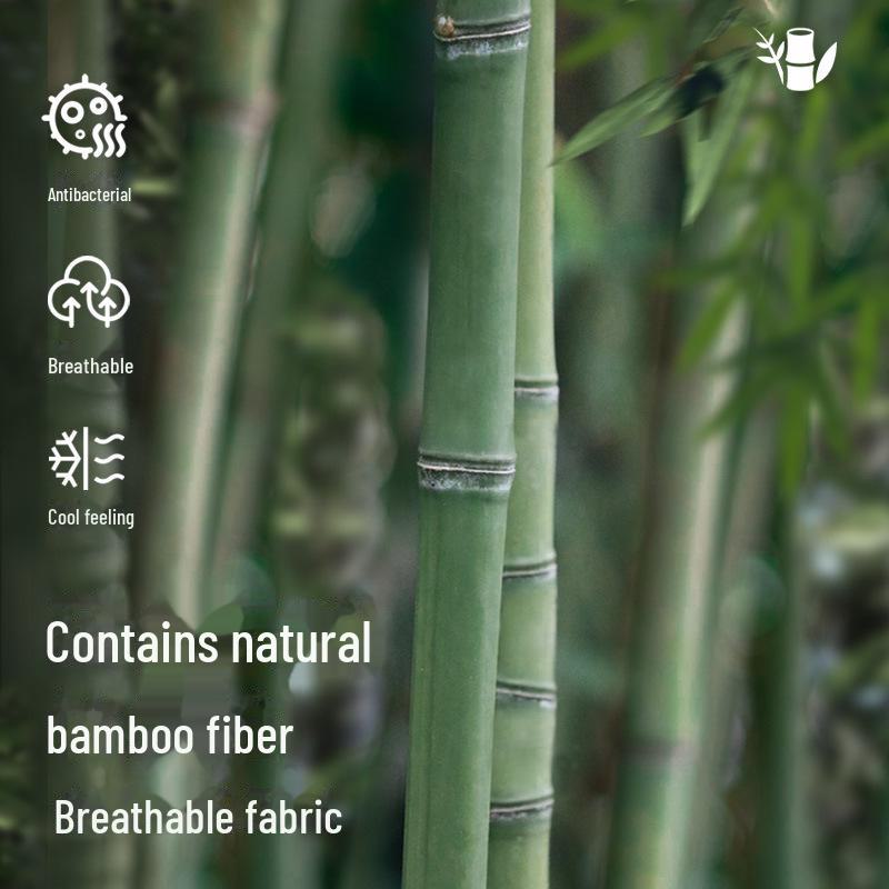 Men's Bamboo Fiber Antibacterial Mid-Tube Socks - Breathable, Deodorant, Sweat-Absorbent, Thin, Solid Color