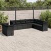 VidaXL Garden Lounge Set 10 Pcs with Cushions Black Wicker 3217855