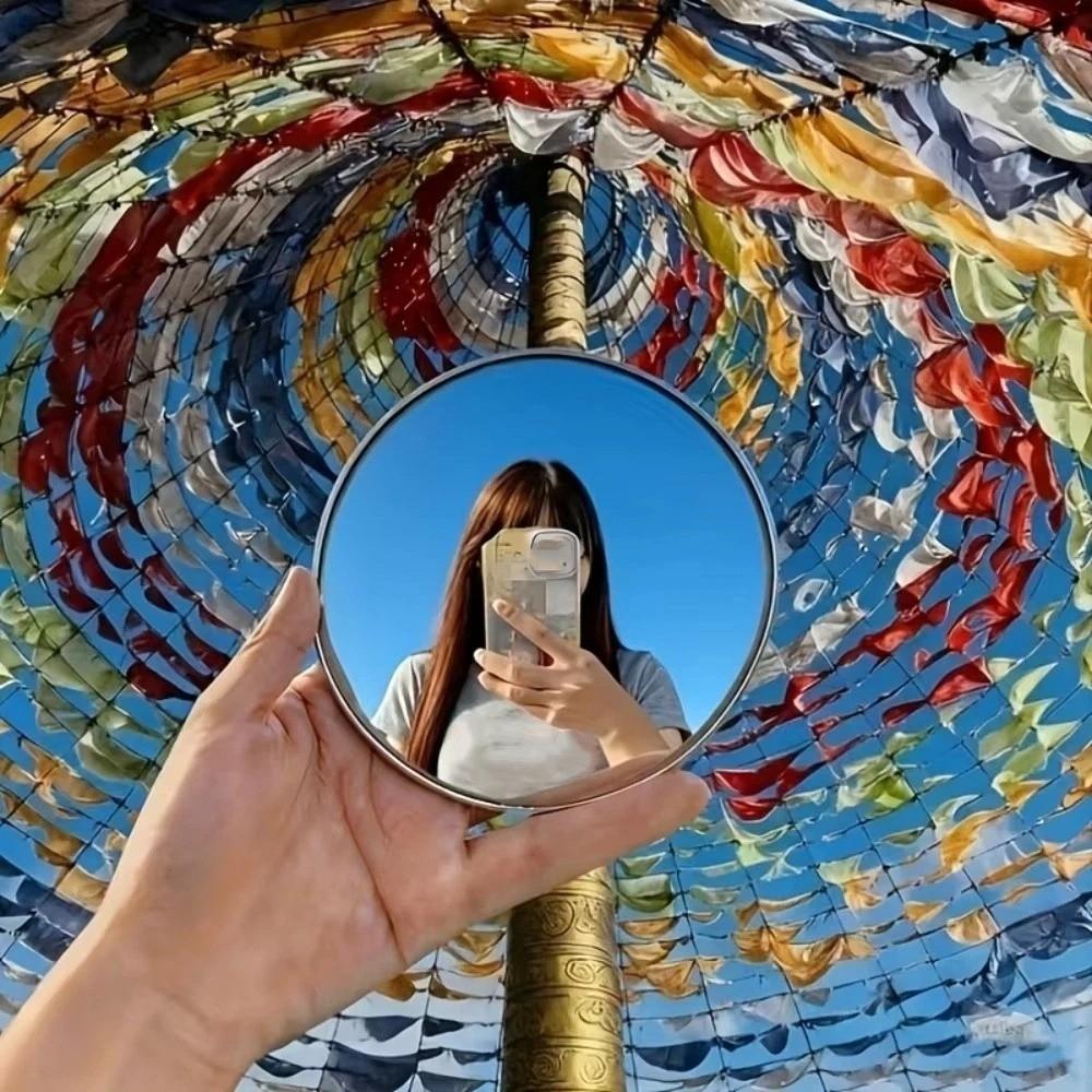 Portable Convex Mirror Wide-angle Lens Zoom-In Mirrors Group Photo Mirror  Vlogging