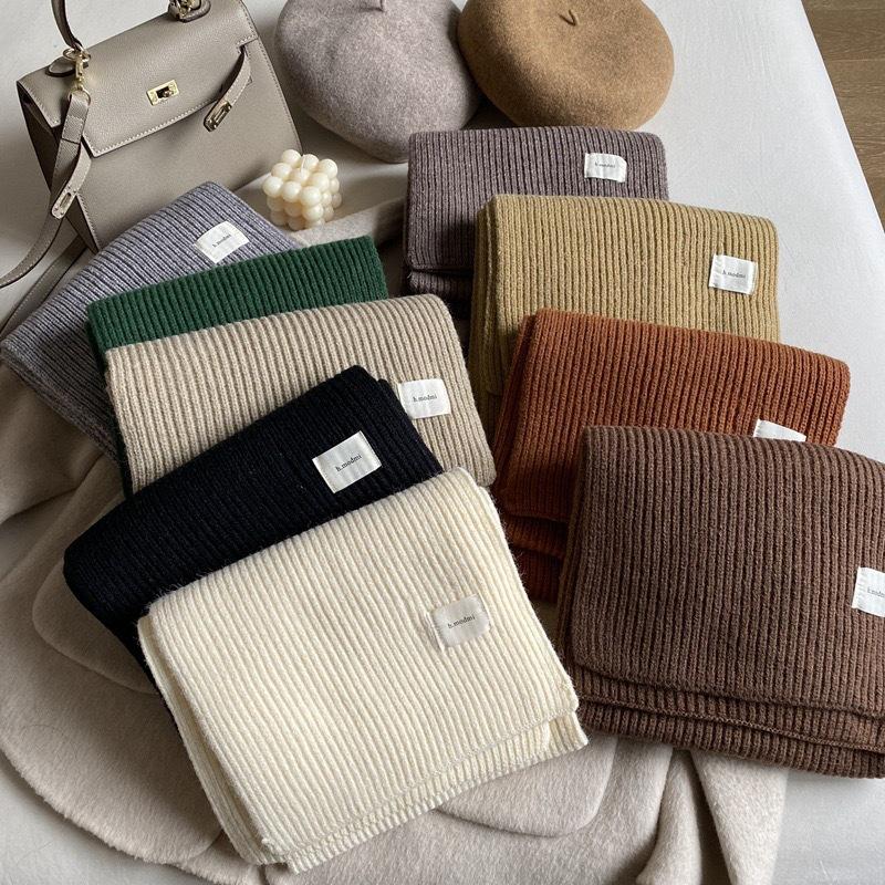 Women Winter Warm Luxury Imitation Cashmere Scarves Solid color Fashion Shawl Wrap Ladies Blanket Foulard Pashmina Bandana Scraf