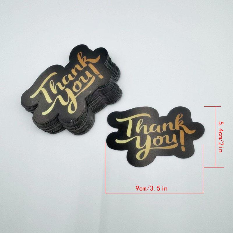 50 Sheets/pack, Unique, Thank-you Card, Small Business, Green Thank-you Card, Party Decoration, Commercial Thank-you Card, Wedding Decoration Label