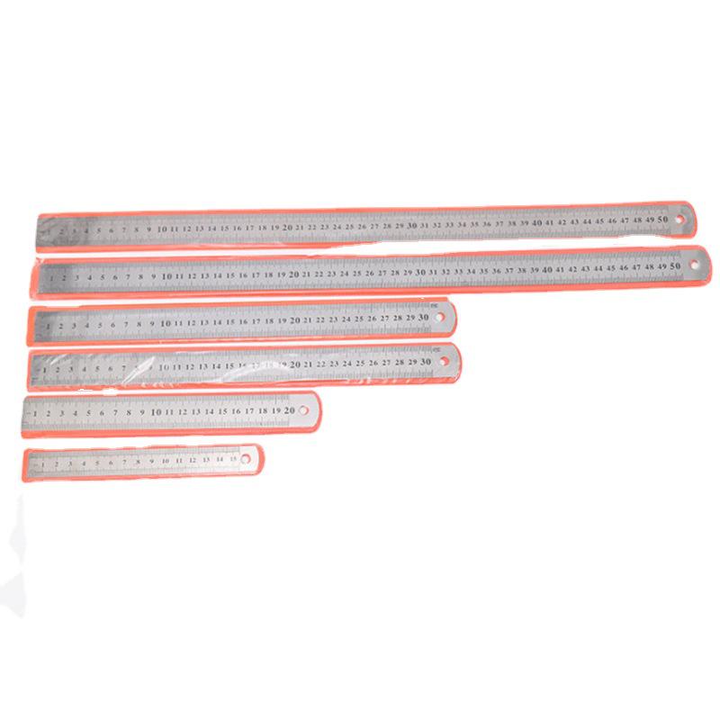 50cm Laser-Printed Steel Ruler - Office Stationery, Thickened Metal, Stainless Steel, 30cm Option Available.