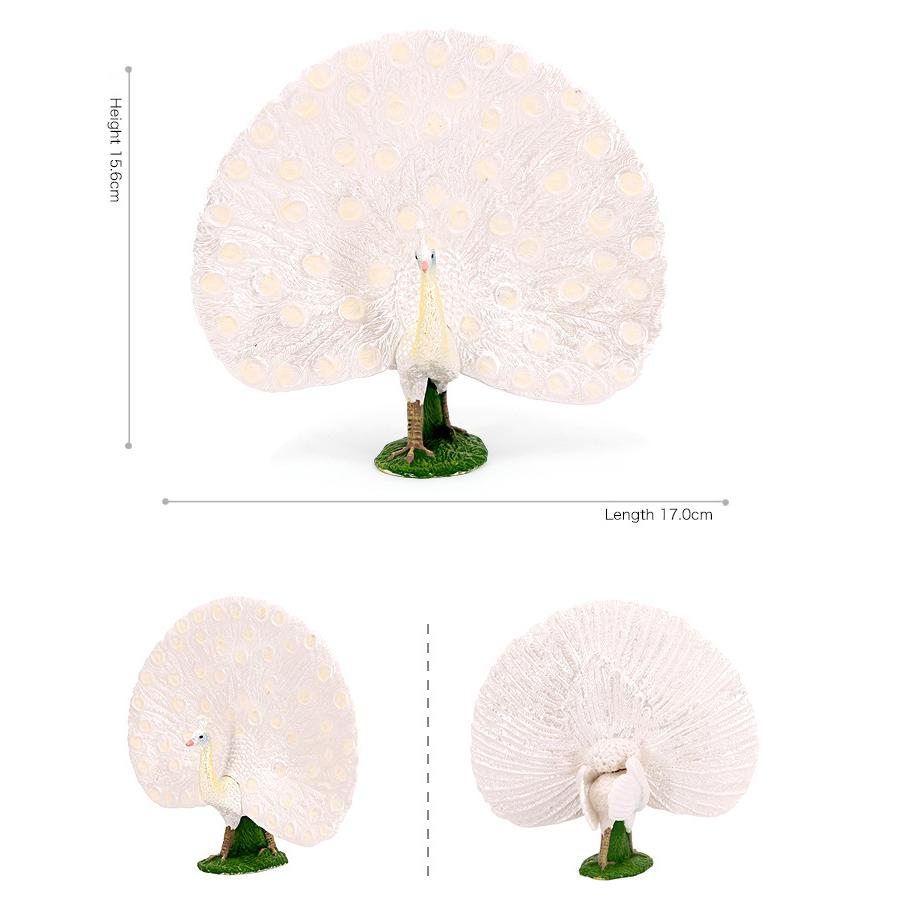 Realistic Plastic Farm Life Peacock Toy Figure Authentic Hand Painted Bird Model Figurine Fun Collectible Educational Play Toys